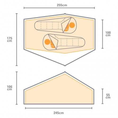 Regatta Monetgra 2 Man Backpacking Tent