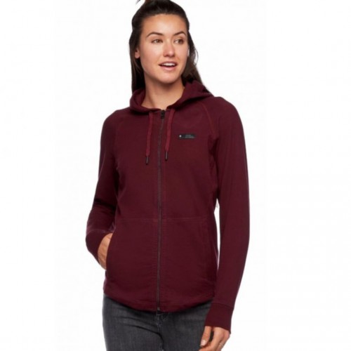 ჰუდი Black Diamond  W SNOW DIAMOND FULL ZIP HOODY Bordeaux