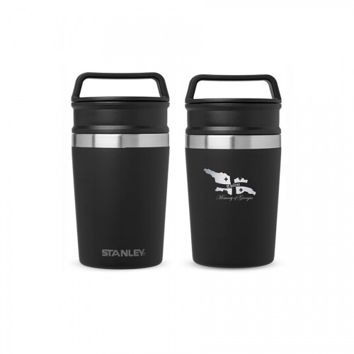 STANLEY 236ml SHORT TRAVEL MUG MATTE BLACK Tbilisi Logo