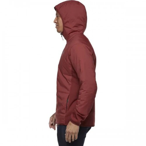 მაისური Black Diamond M FIRST LIGHT HYBRID HOODY Dark Crimson